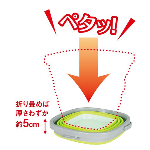 折り畳めば厚さわずか約5cm