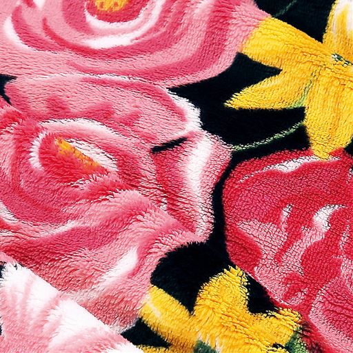 生地拡大(ブラック)<br>まるでバラに包まれているみたい♪