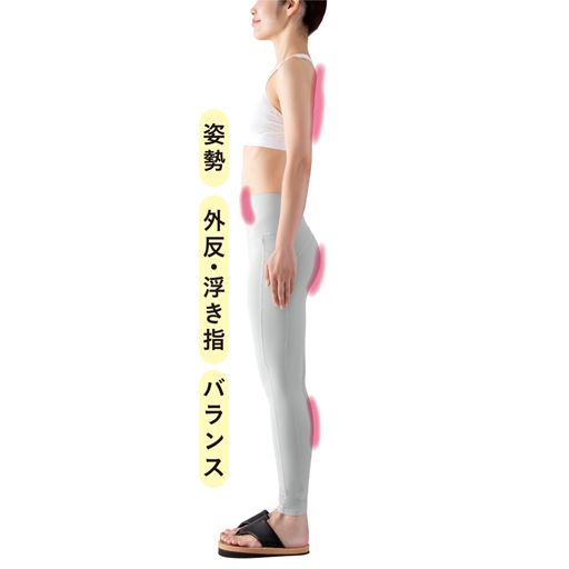 姿勢や外反・浮き指、バランスに