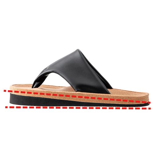 傾斜でカラダの重心が自然と後ろに意識。