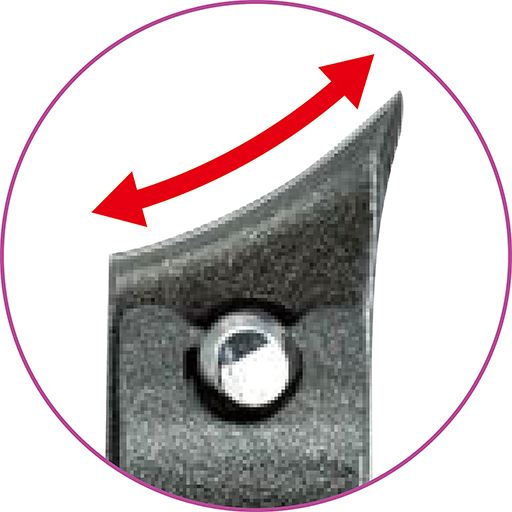 巻爪にもオススメ! 爪の隙間に入りやすいように斜めにカーブした刃先が特長。手の爪にも使用できます。