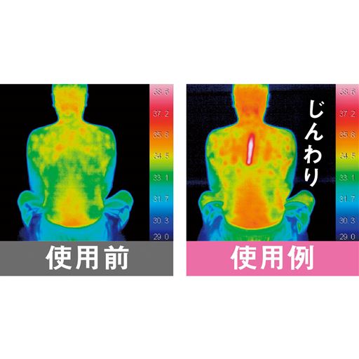 首・背中まわりをじんわり温め!