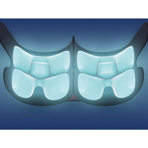 エアーの力で力強くアプローチ! エアーの強さは5段階で、左右5つずつのエアーバッグが筋肉を刺激し気持ちいい!