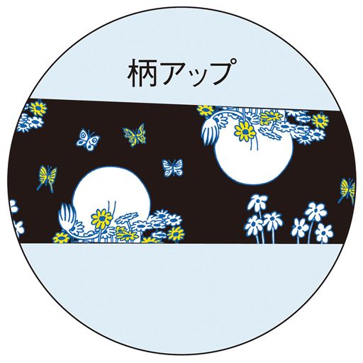 B(ムーミン) 柄アップ