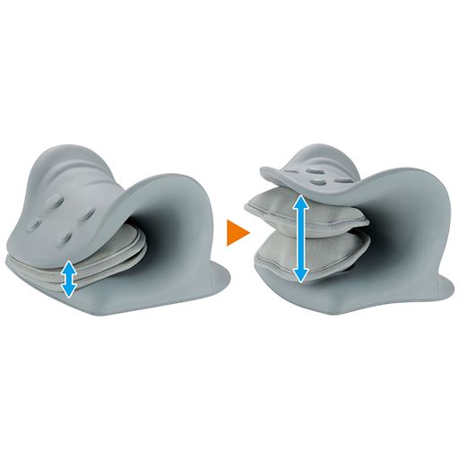 ポンプで空気を入れて好みの高さに! ※イメージ