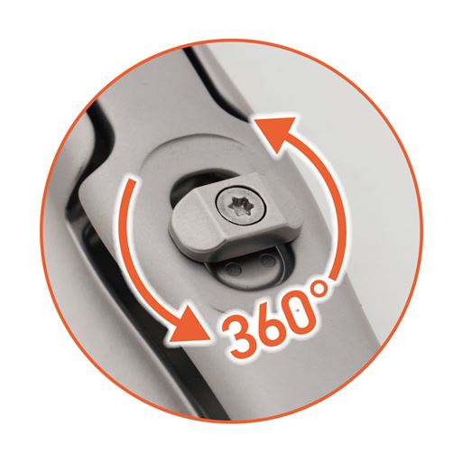 360度ロックでコンパクトにしまえる!