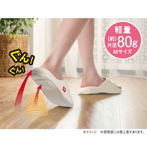 バネのような反発力で歩きやすい!※使用感には個人差があります。