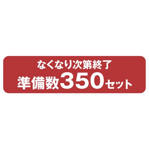 なくなり次第終了 準備数350セット