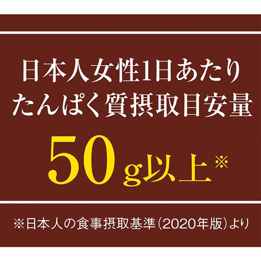 日本人女性1人あたり たんぱく質摂取目安量 50g以上