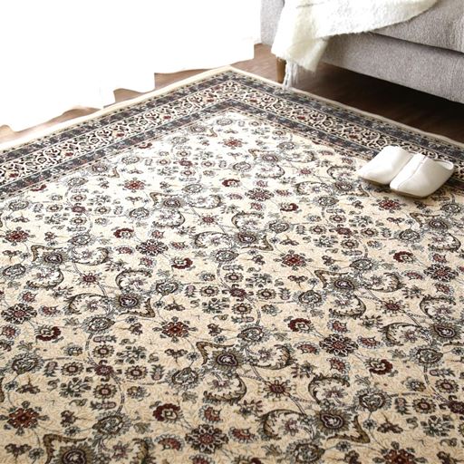 200×200cm  アイボリー 上質な艶と繊細なデザインが叶える、 心はずむ華やぎの空間