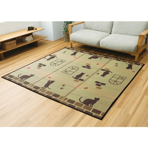 80×180cm A(ネコ)<br>猫のシルエットが可愛い!