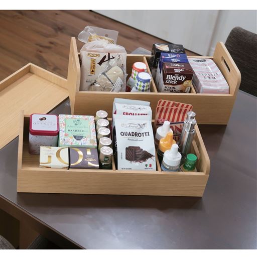 出し入れスムーズな3段トレー