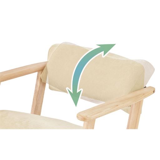 回転背もたれで『腰にフィット!』背中が自然と乗る姿勢になり、お尻に集まりがちな負荷を背中へと逃します。