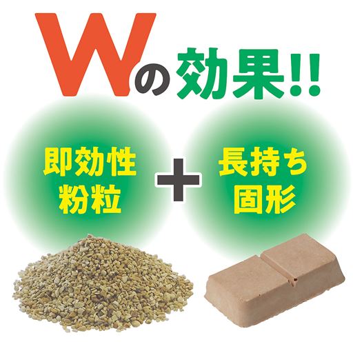 即効性粉粒とン長持ち固形でWの効果!!