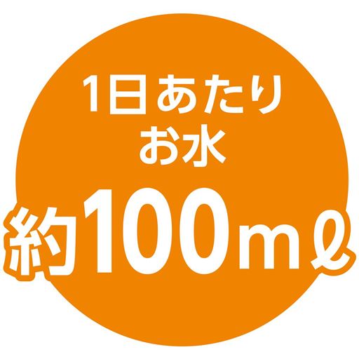 1日あたりお水約100ml