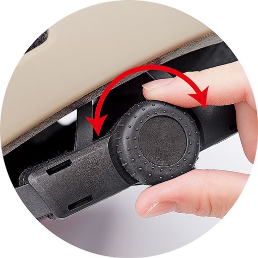 ダイヤルで頭のサイズ調節可能