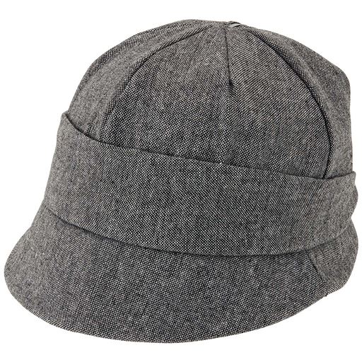 ツバ先にワイヤー入り 自転車走行時はツバを上げて視界良好