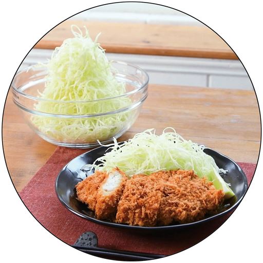 大変な千切りがあっという間にどっさりできる!!※イメージ