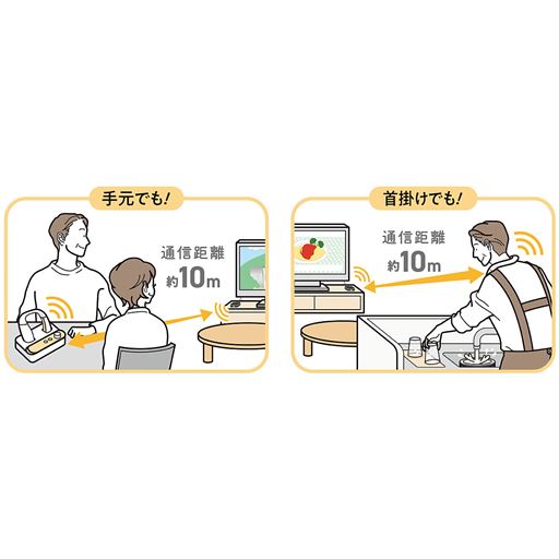 手元でも! 首掛けでも!