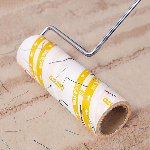 掃除機では取りにくいカーペットの奥の髪の毛やホコリ、ペットの毛などを取り除きます。