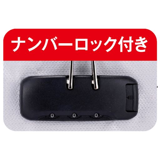 ナンバーロック付き