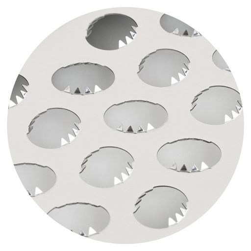 目詰まりしにくい目立ての数と角度にこだわりました。食材の繊維を潰さずにおろせます!