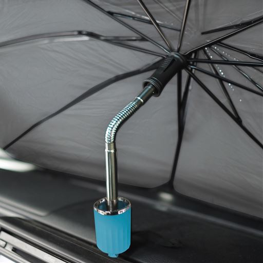 柄が曲げられるから設置しやすい!