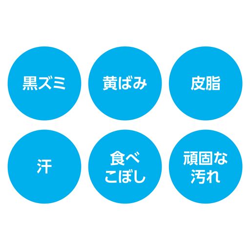 汚れを分解する高濃度酵素を配合。<br>あきらめていた頑固な衣類の汚れもスッキリ落とせます。