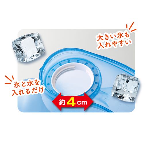 大きい氷も入れやすい!