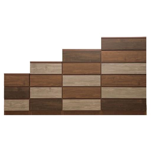 引き出しの場所を入れ替えて自分好みにカスタマイズ! 天然木をあしらったシートのため、商品によって風合いが異なります。