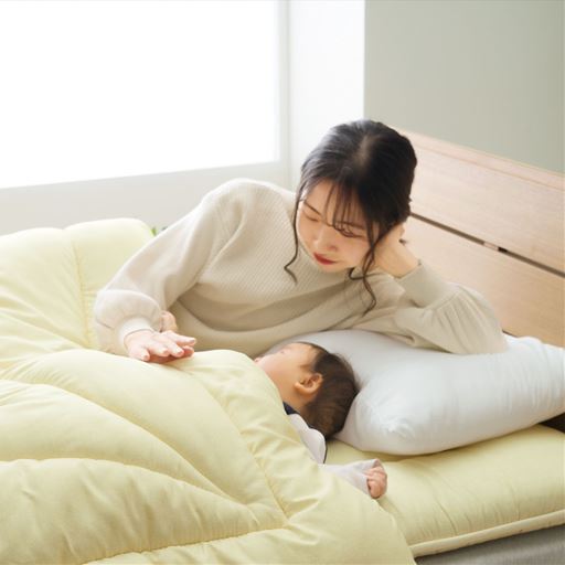 敷き布団 キナリ 手軽に洗えて、ダニ・花粉対策にも。