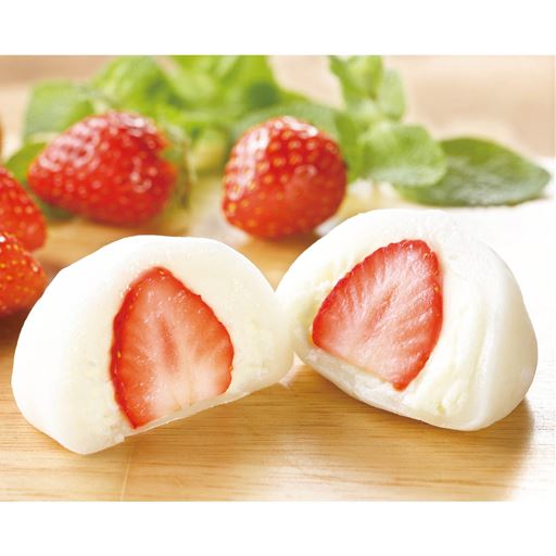 いちごが一粒ゴロッと入った生クリーム大福。<br>※イメージ