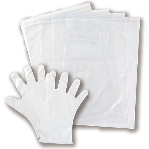 おすそ分け袋4枚・手袋1組付