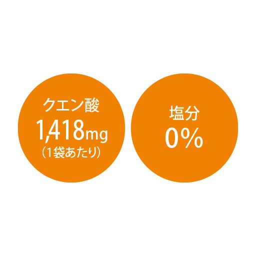クエン酸1,418mg(1袋あたり)塩分0%