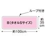 B (タオルSサイズ)<br>サイズ寸法