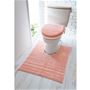 パウダーピンク ※商品は便座カバーです。<br>※トイレフタカバーはCG-252(特殊型)、トイレマットはCG-521(ロング)を使用しています。