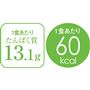 1食あたりたんぱく質 13.1g 1食あたり60kcal