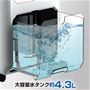 熱交換器自体を水で直接冷却して排熱が暑くなりにくい!