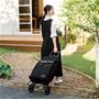 ブラック系(リボン)<br>歩くたび、気分も軽～く♪ 軽くて丈夫なショッピングカートです。