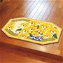 A(50×80cm) 玄関から「福」と「金運」を招く!幸福の黄色い胡蝶蘭柄のマット