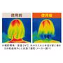 〈使用前後比較〉撮影環境:室温24度、氷水をを入れた本品を首に巻き、5分経過後に外した状態で撮影。(メーカー調べ)