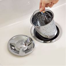排水口ゴミ受け・カバーセット(抗菌ステンレス製)