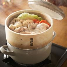 「富士ホーロー」せいろ付きホーロー鍋