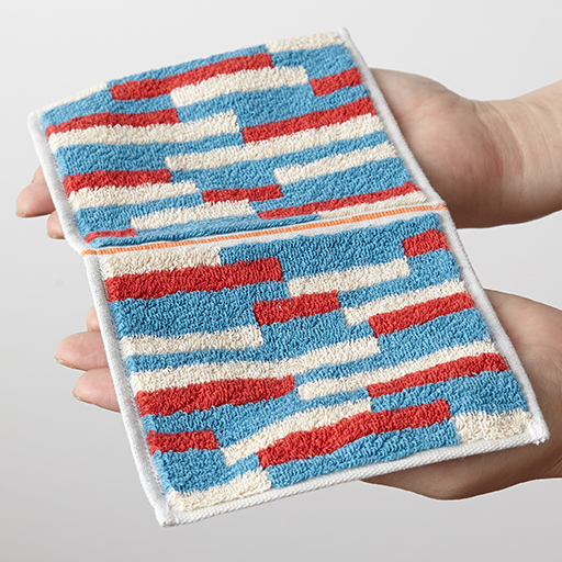 AB ストライプ(ブルー)<br>しっかりとした厚手のタオル生地で、汗も水分もしっかり吸収。