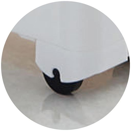 キャスター付きで引き出しラクラク!