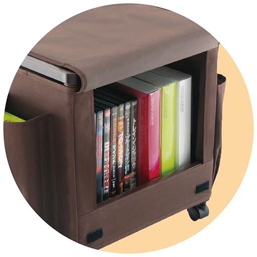 ワゴン内部は分厚い本なども収納可能