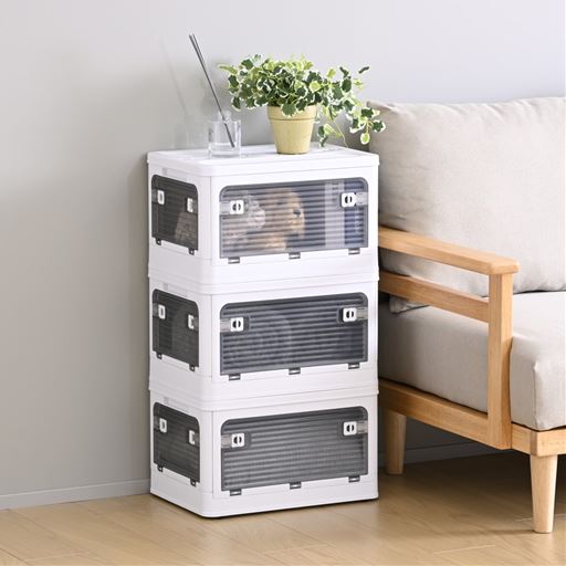 ホワイト<br>3段重ねた使用イメージ