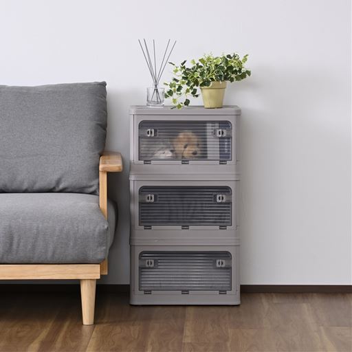 グレージュ<br>3段重ねた使用イメージ