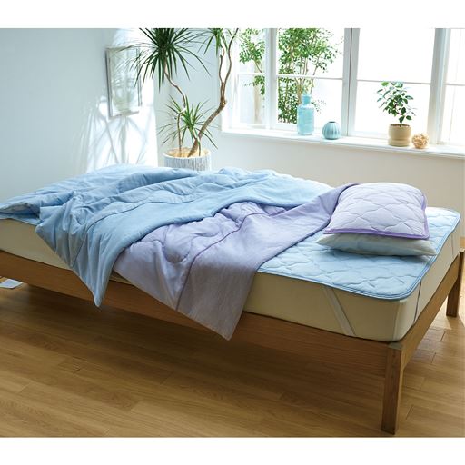 パープル ※商品は枕パッドです。<br>シリーズで揃えれば寝苦しい夜もぐっすり! 節電対策にも。