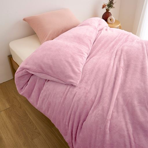 ピンク ※商品は掛け布団カバーです<br>ガバッとで簡単冬支度!